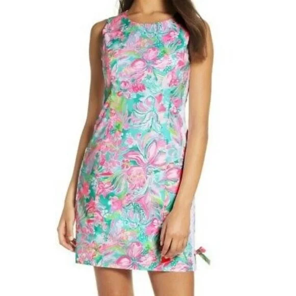 Lilly Pulitzer Dresses | Mila Stretch Shift Dress Lilly Pulitzer | Color: Green/Pink | Size: 00 | Mariag1123's Closet Lilly Pulitzer Dresses | Mila Stretch Shift Dress Lilly Pulitzer | Color: Green/Pink | Size: 00 | Mariag1123's Closet